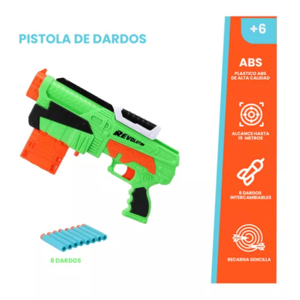 INNOVA - Juguete Pistola De Dardos Revolution Blast Niños