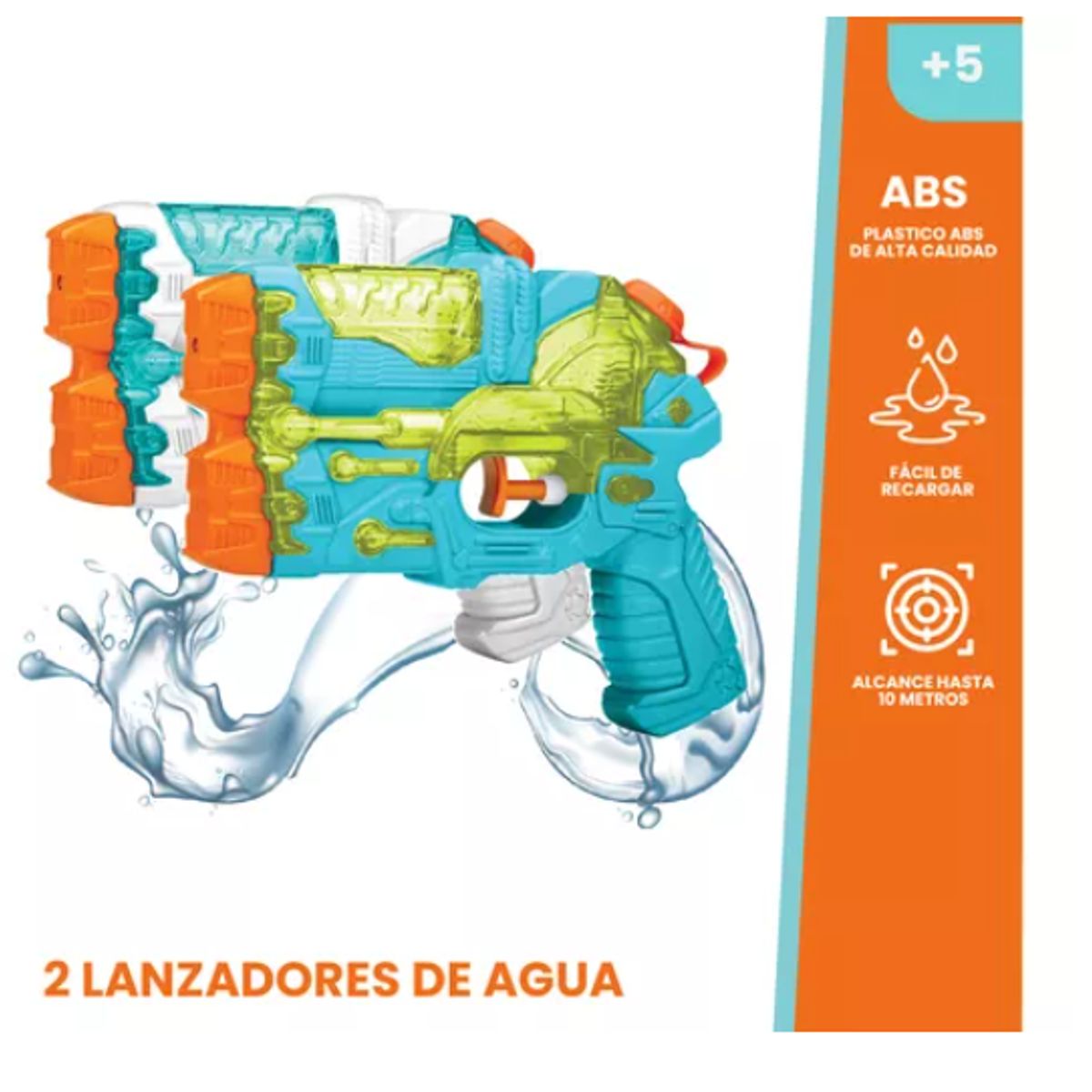 INNOVA - Pistolas De Agua Juguete Para Niños X2 Water Warriors