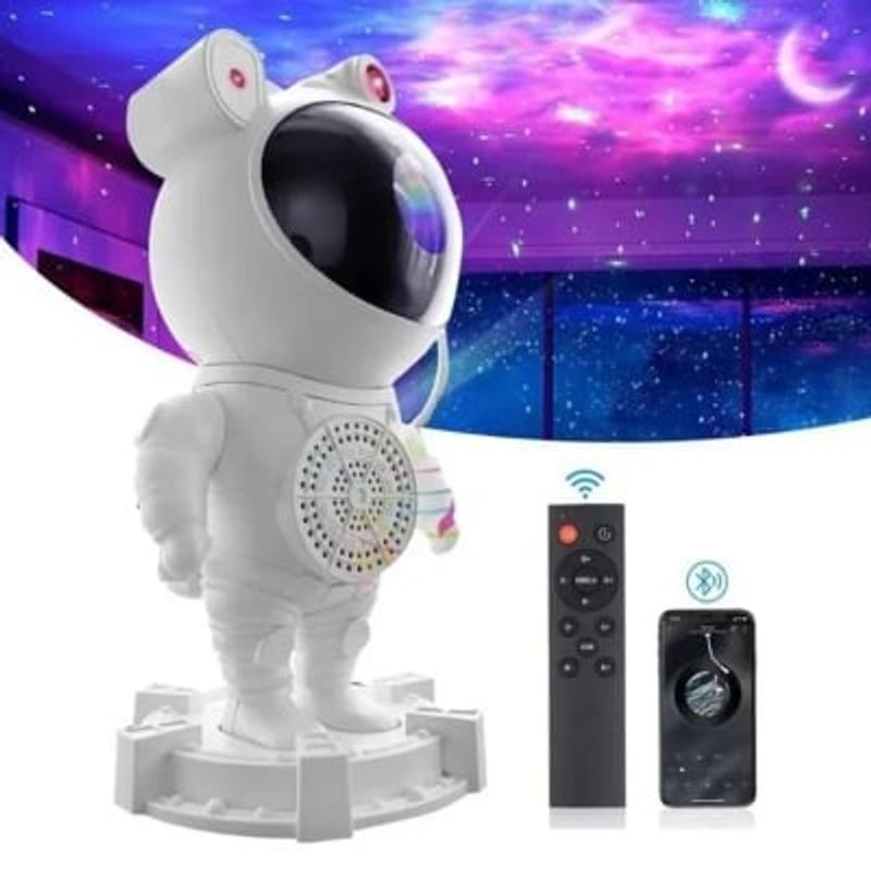 GENERICO - Lámpara Proyector Astronauta De Galaxias Nebulosa Bluetooth
