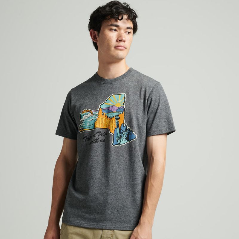 SUPERDRY - Camiseta Manga Corta Para Hombre Vintage Travel Superdry