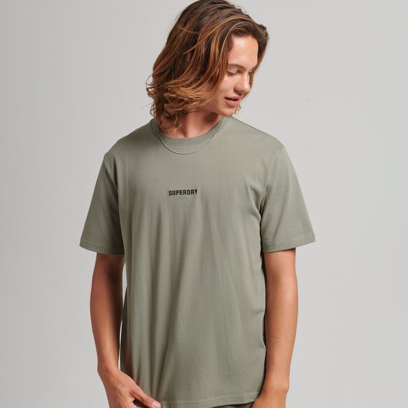SUPERDRY - Camiseta Manga Corta Para Hombre Code Micro Logo Superdry
