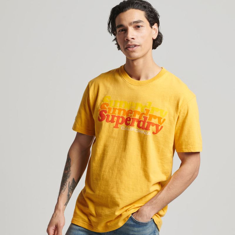 SUPERDRY - Camiseta Para Hombre Vintage Cali Stripe Tee Superdry