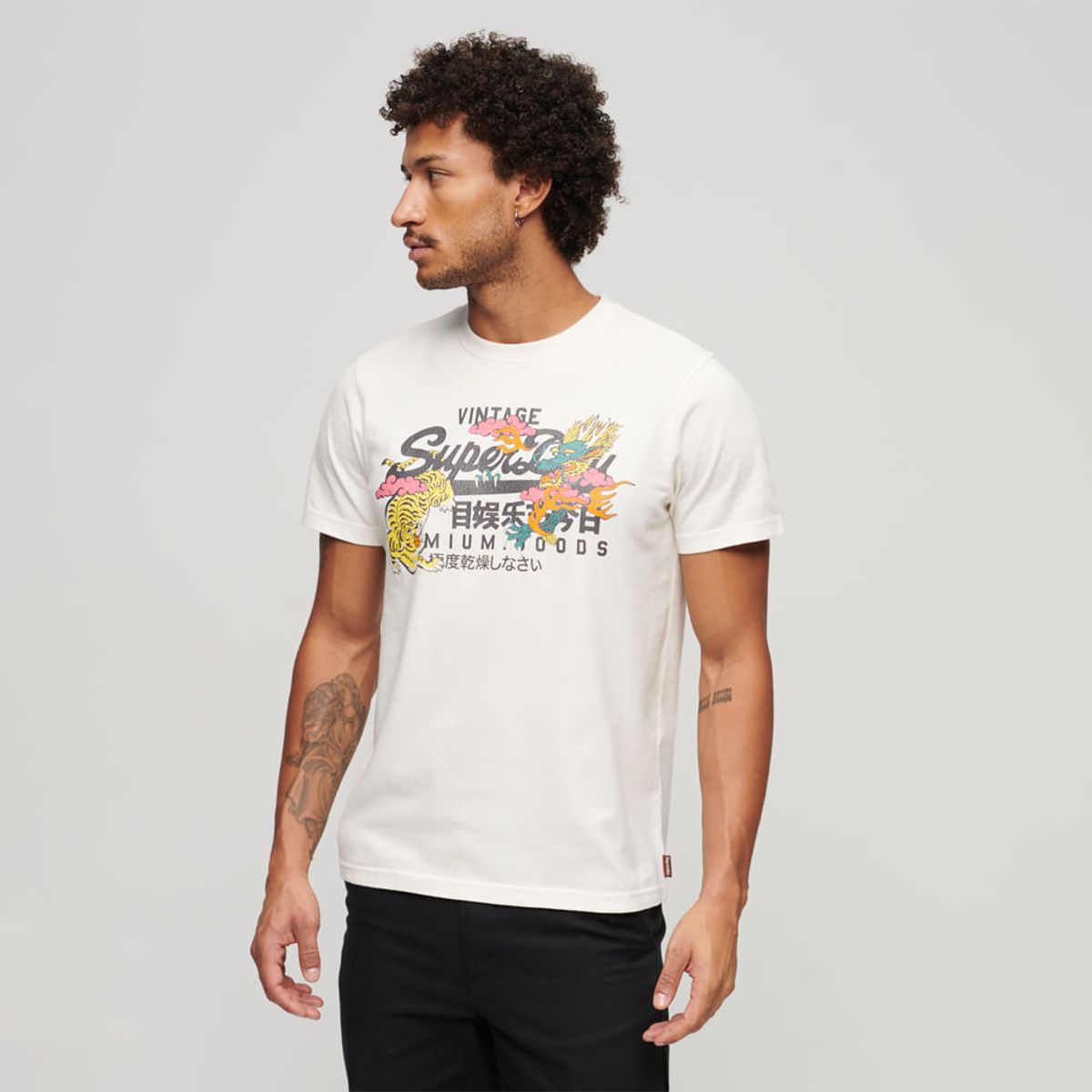 SUPERDRY - Camiseta Para Hombre Vintage Vl Narrative Tee Superdry