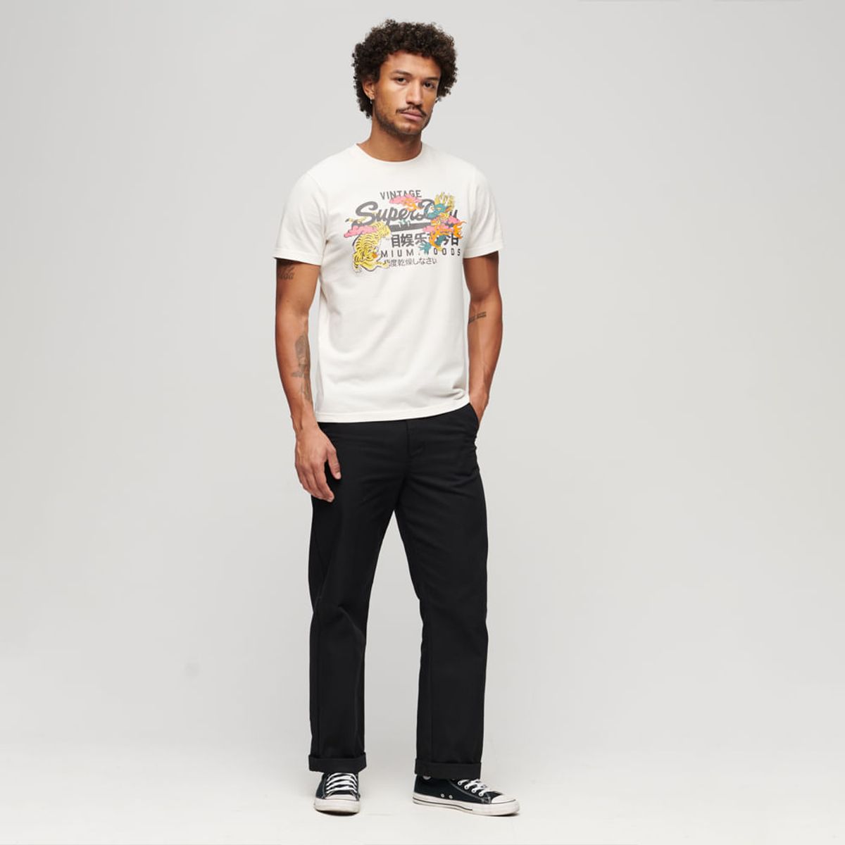 SUPERDRY - Camiseta Para Hombre Vintage Vl Narrative Tee Superdry