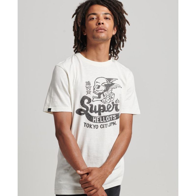 SUPERDRY - Camiseta Manga Corta Para Hombre Vintage Blackout Superdry