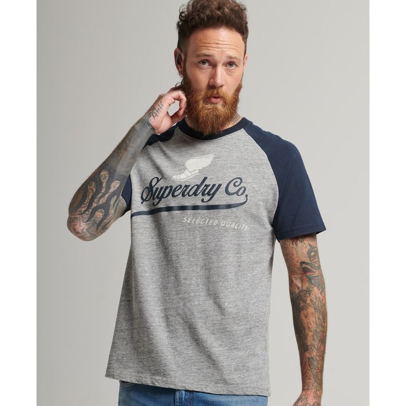 SUPERDRY - Camiseta Manga Corta Para Hombre Vintage Achilles Raglan Superdry