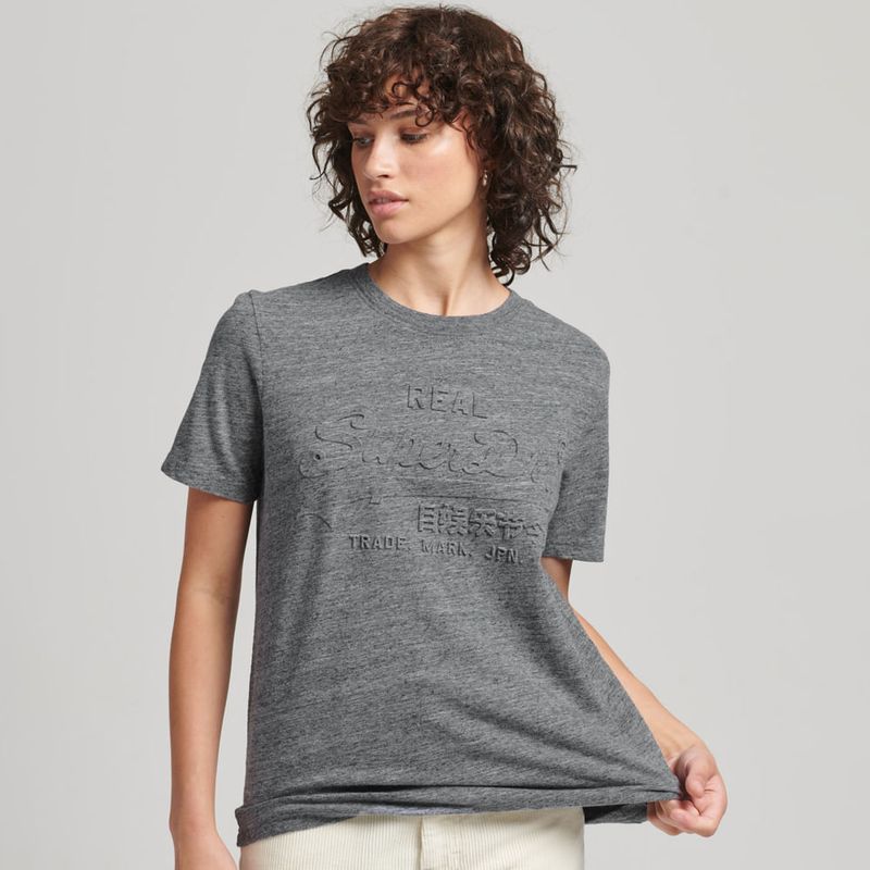 SUPERDRY - Camiseta Manga Corta Para Mujer Vintage Logo Emboss Superdry