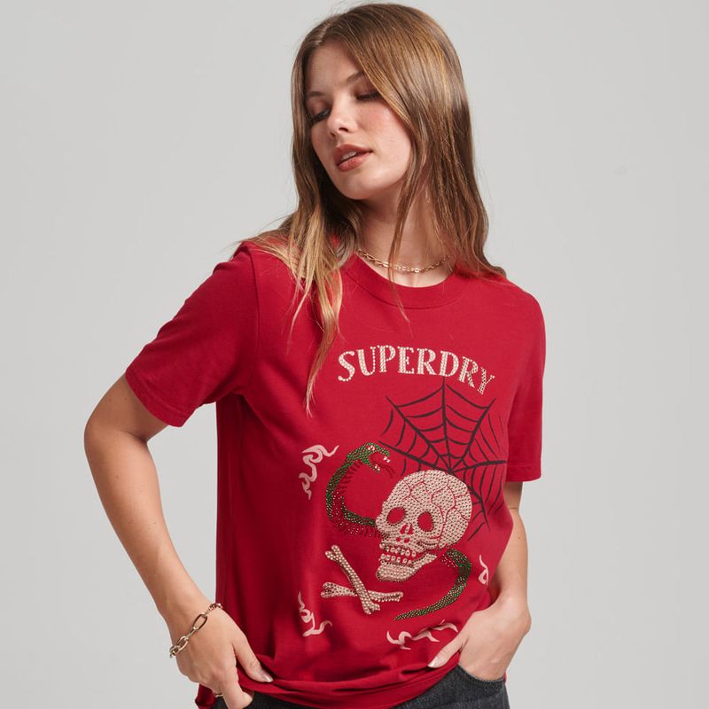 SUPERDRY - Camiseta Manga Corta Para Mujer Vintage Suka Graphic Superdry