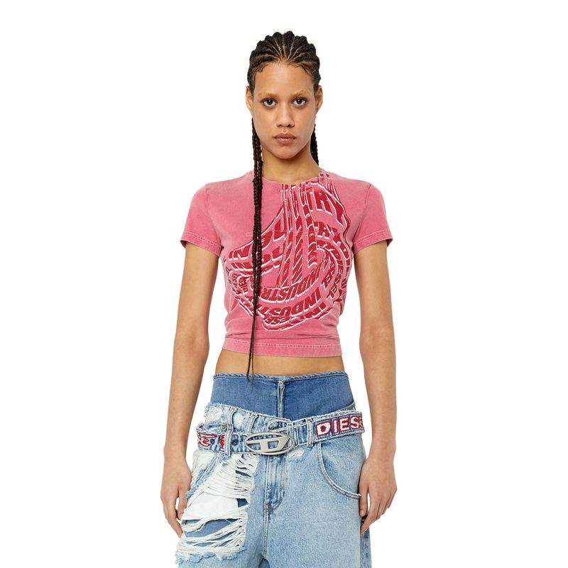 DIESEL - Camiseta Manga Corta Para Mujer T-Slidart Diesel