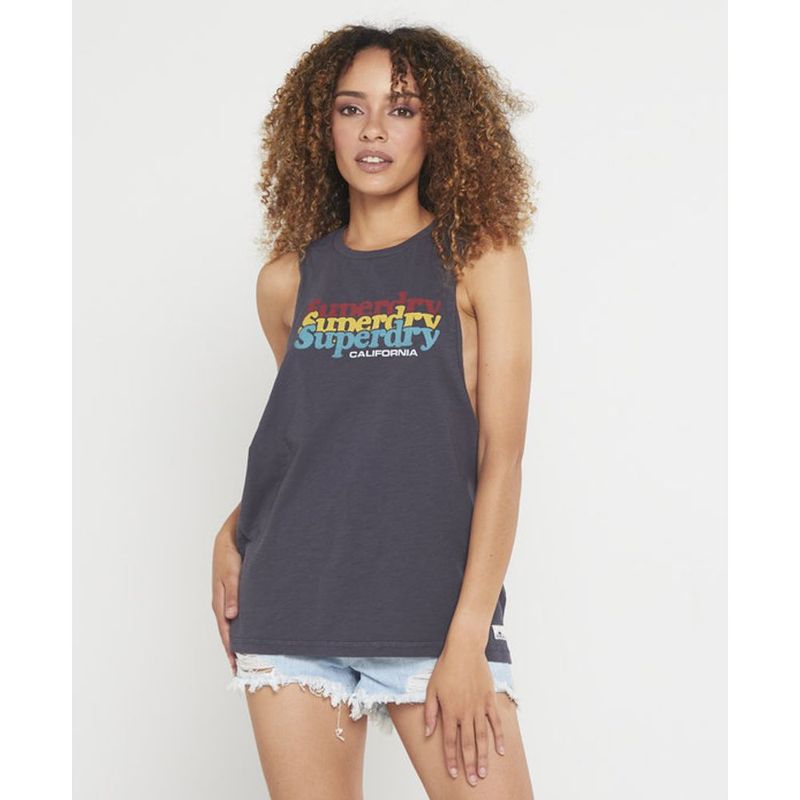 SUPERDRY - Camiseta Para Mujer Vintage Cali Stripe Vest Superdry