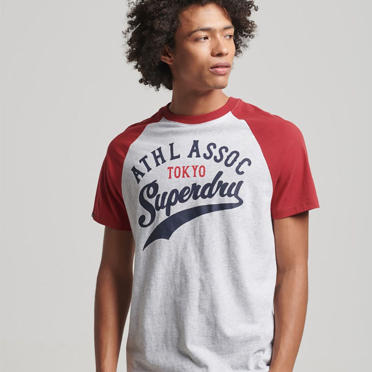 SUPERDRY - Camiseta Para Hombre Vintage Home Run Raglan Superdry