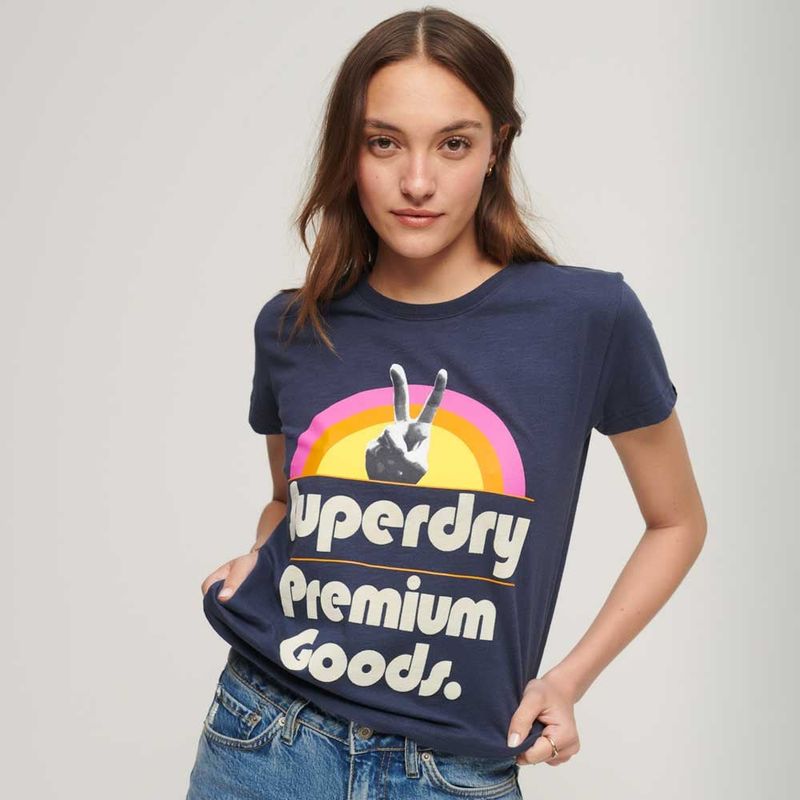 SUPERDRY - Camiseta Para Mujer 70'S Retro Superdry