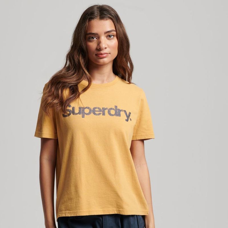 SUPERDRY - Camiseta Para Mujer Metallic Core Superdry