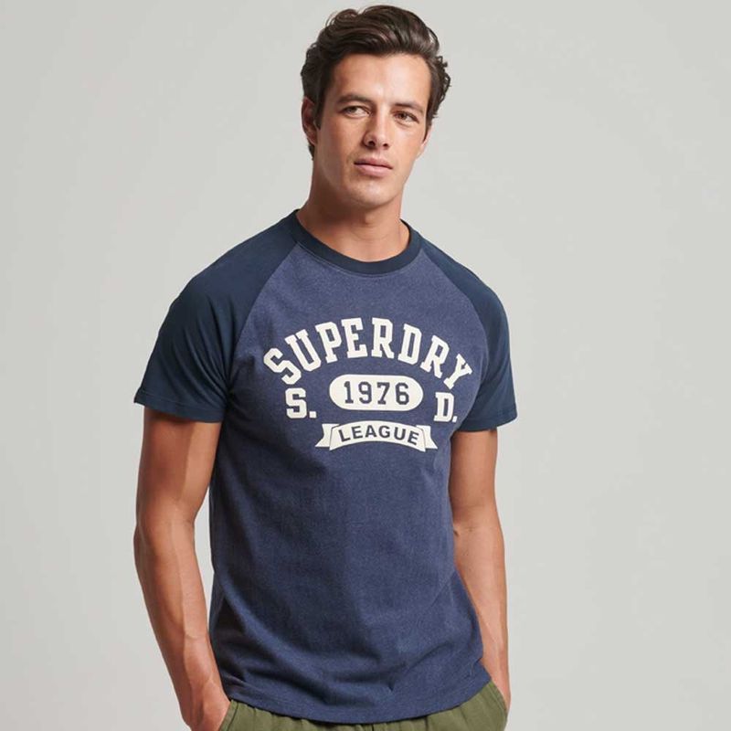 SUPERDRY - Camiseta Para Hombre Vintage Gym Raglan Superdry