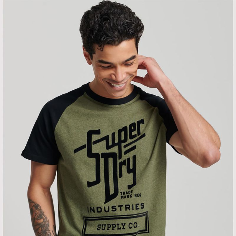 SUPERDRY - Camiseta Para Hombre Vintage Raglan Superdry