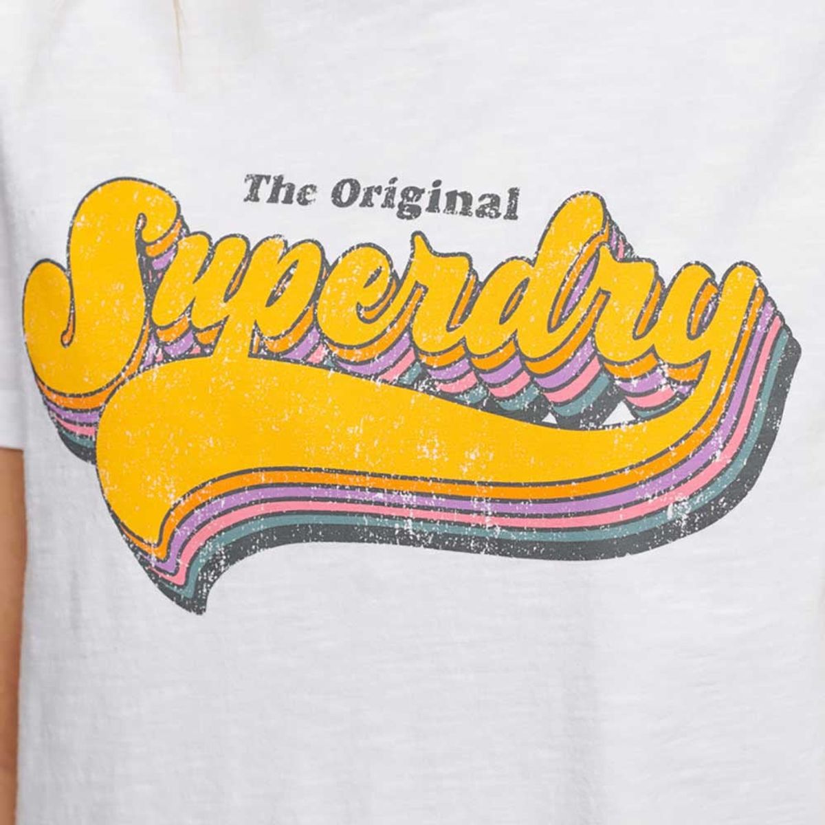 SUPERDRY - Camiseta Manga Corta Para Mujer Vintage Rainbow Tee Superdry