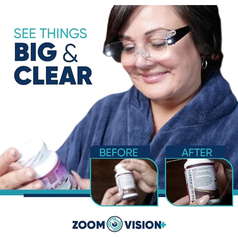 ZOOM - GAFAS ZOOM VISION  160% AUMENTO LUZ LED ZOOM VISION ORIGINAL