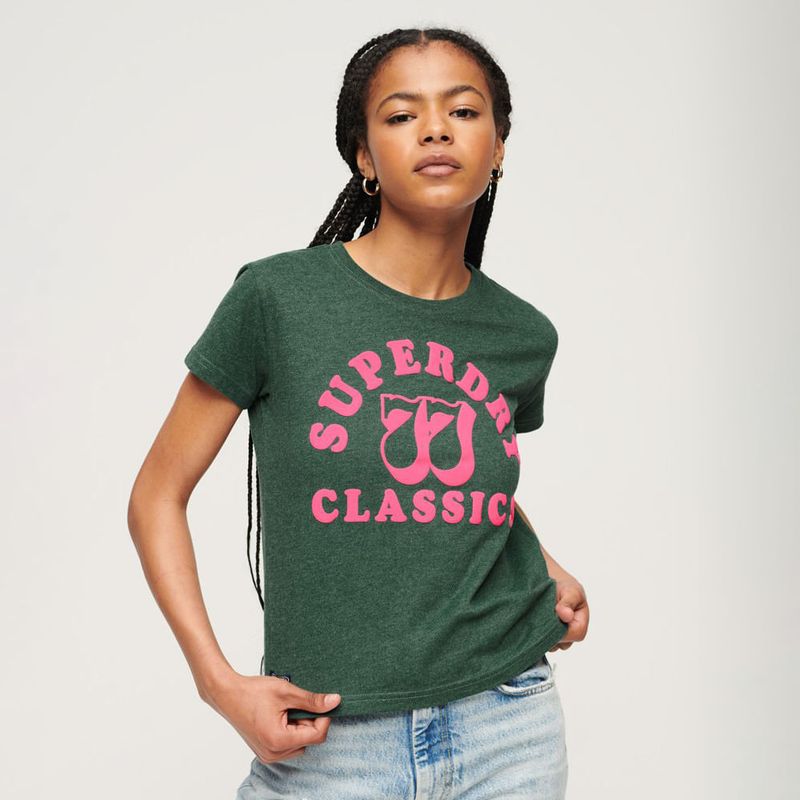 SUPERDRY - Camiseta Manga Corta Graphic Para Mujer Archive Neon Superdry