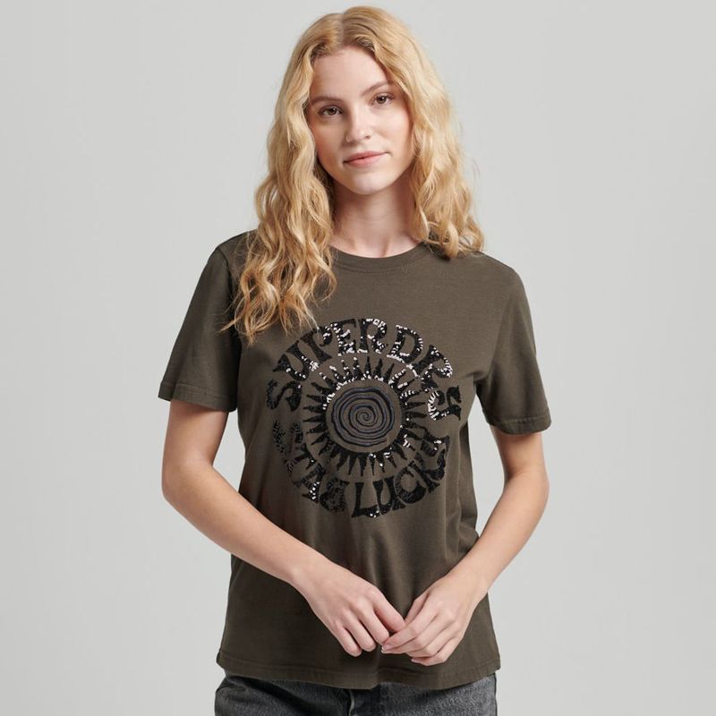 SUPERDRY - Camiseta Manga Corta Para Mujer Vintage Ellish Tee Superdry