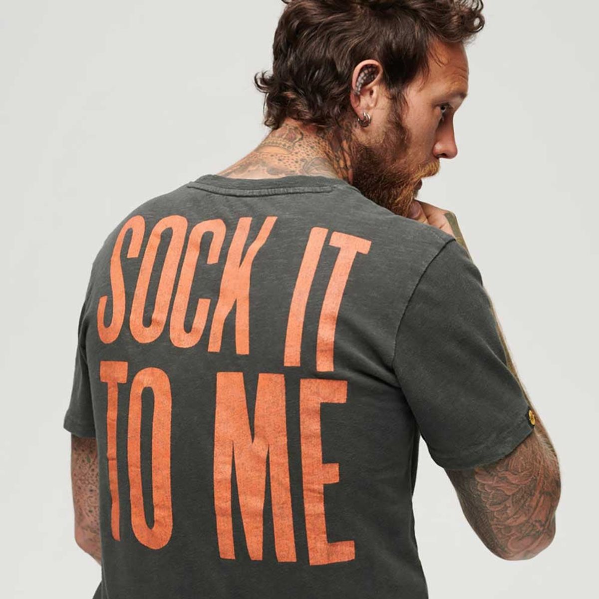 SUPERDRY - Camiseta Para Hombre 70'S Lo-Fi Graphic Band Tee Superdry