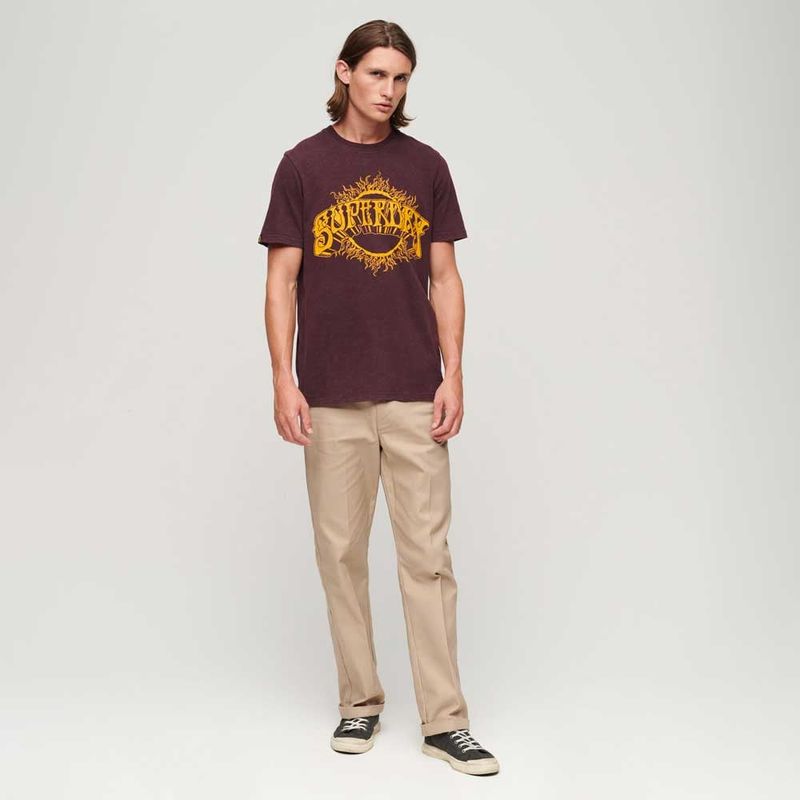 SUPERDRY - Camiseta Para Hombre 70'S Lo-Fi Graphic Band Tee Superdry