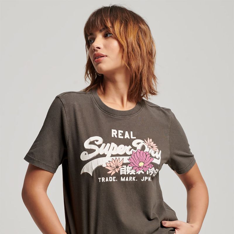 SUPERDRY - Camiseta Para Mujer Vintage Narrative Superdry
