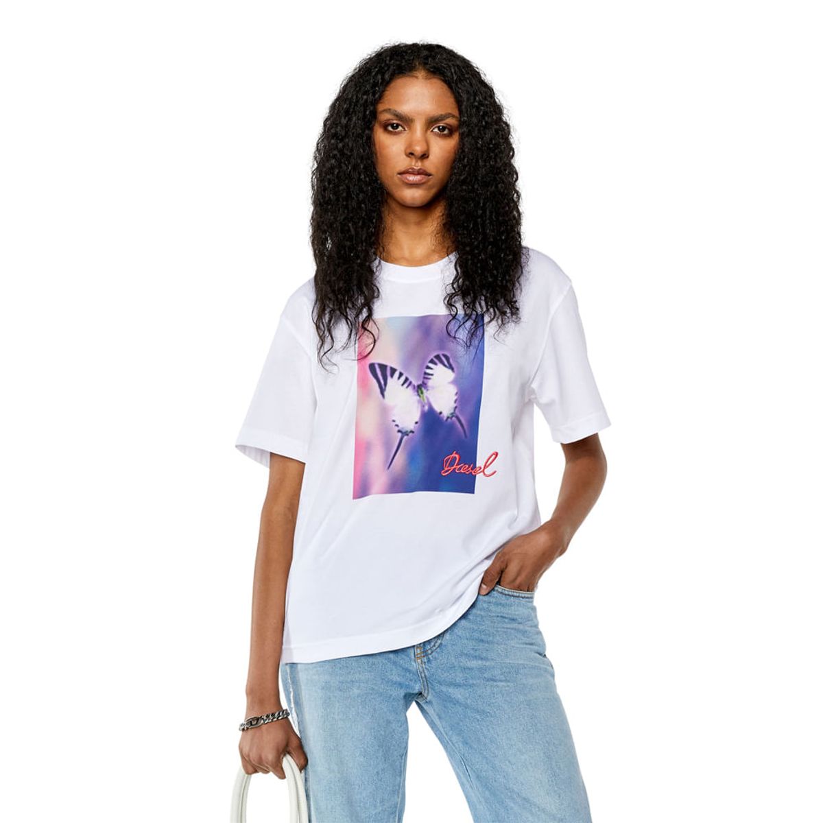 DIESEL - Camiseta Manga Corta Para Mujer T-Danny-L1 Diesel