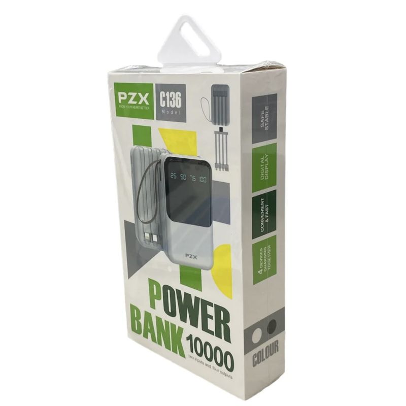 GENERICO - Power Bank Marca Pzx C136 Capacidad De 10,000 Mah