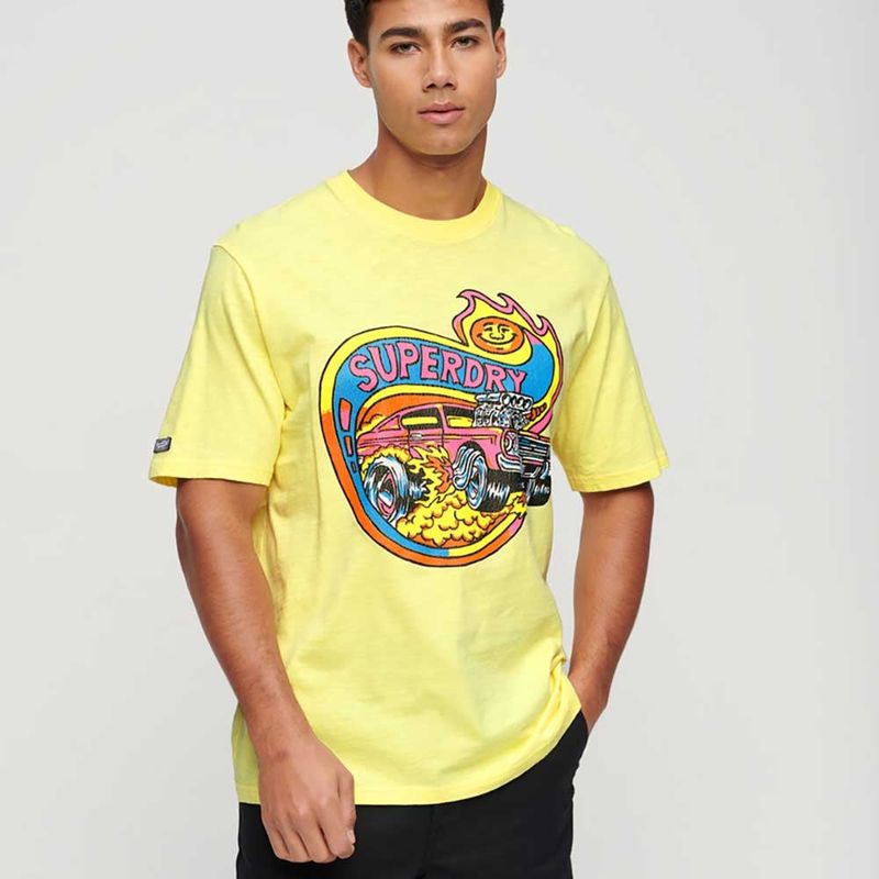 SUPERDRY - Camiseta Para Hombre Motor Retro Graphic Superdry
