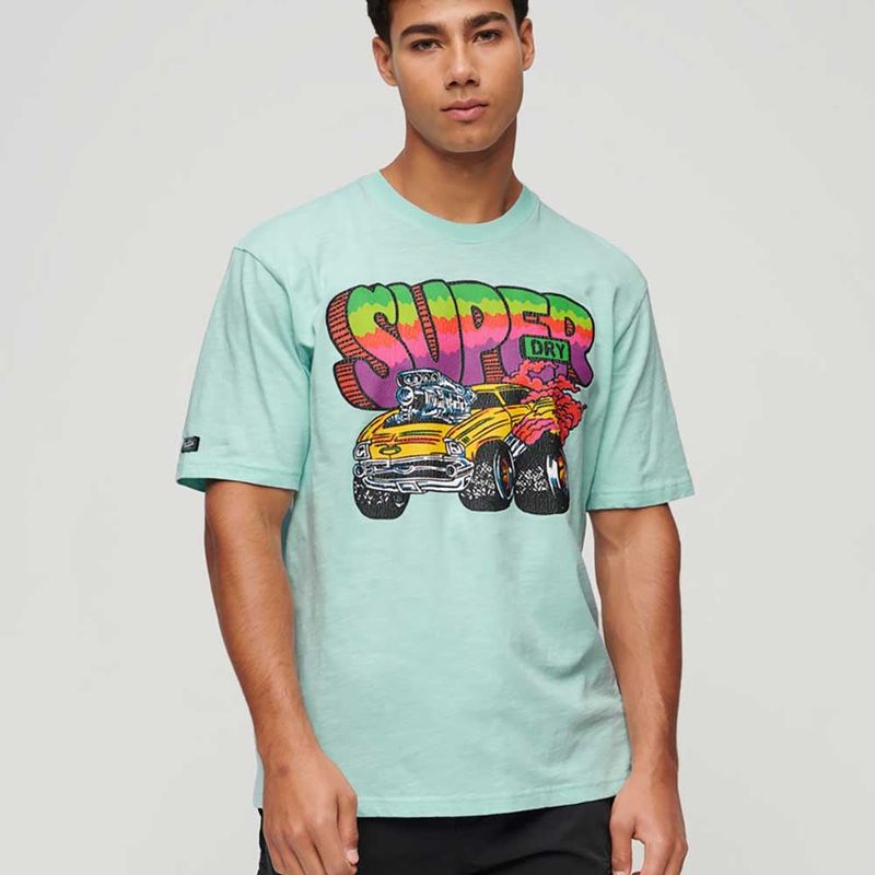 SUPERDRY - Camiseta Para Hombre Motor Retro Graphic Superdry
