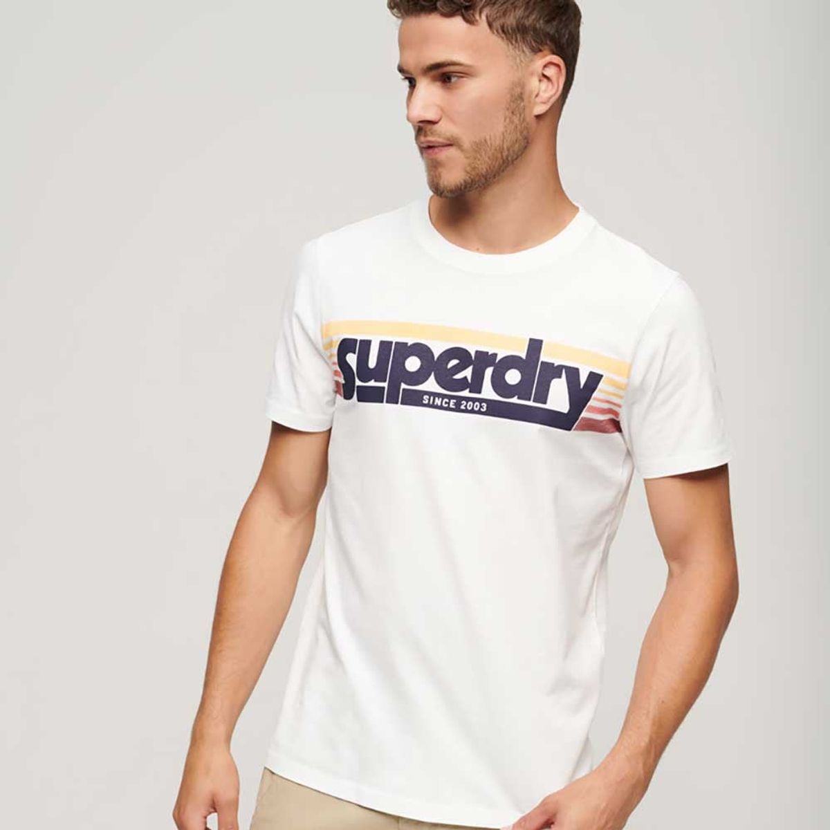 SUPERDRY - Camiseta Para Hombre Terrain Striped Logo Superdry