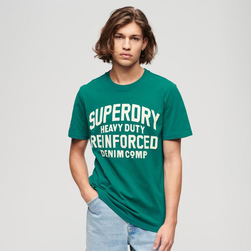 SUPERDRY - Camiseta Manga Corta Para Hombre Athletic Script Graphic Tee Superdry