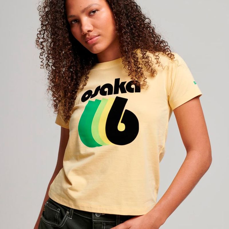 SUPERDRY - Camiseta Manga Corta Para Mujer Code Graphic Tiny Tee Superdry