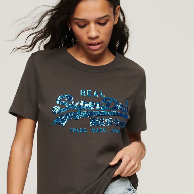 SUPERDRY - Camiseta Manga Corta Para Mujer Embellish Superdry