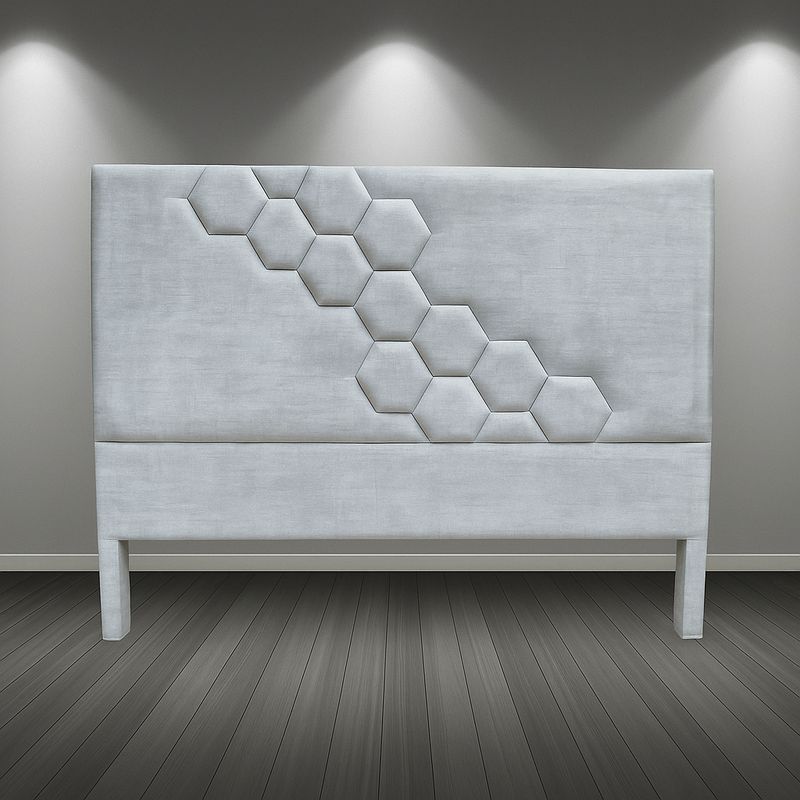 GENERICO - Cabecero Geometry de 200 Color gris (Para cama King)