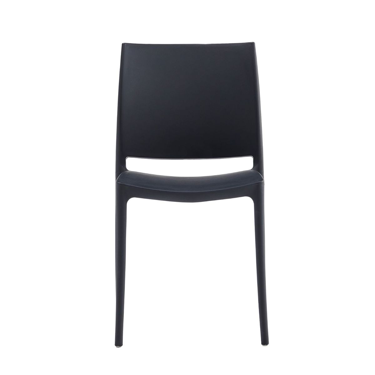 ERGONOMUS - Silla de Cafetería Comedor Clásica de Polipropileno Negro