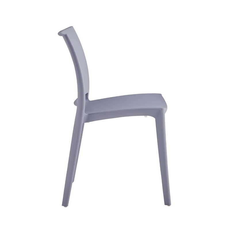 ERGONOMUS - Silla de Cafetería Comedor Clásica Apta Para Exteriores Gris