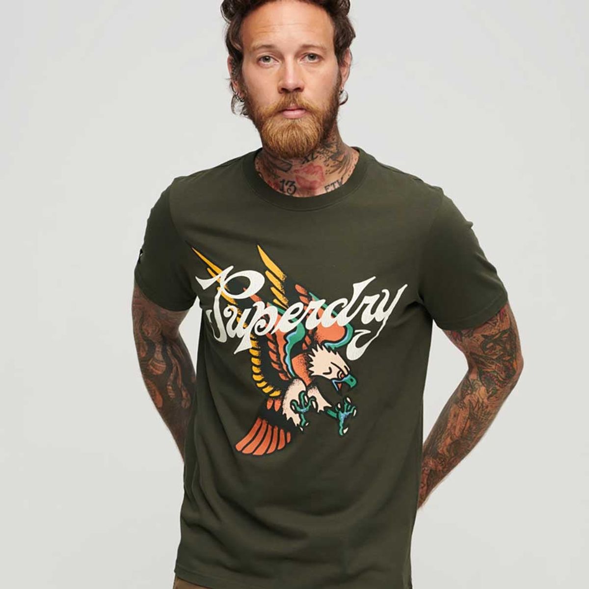 SUPERDRY - Camiseta Para Hombre Tattoo Script Graphic Superdry