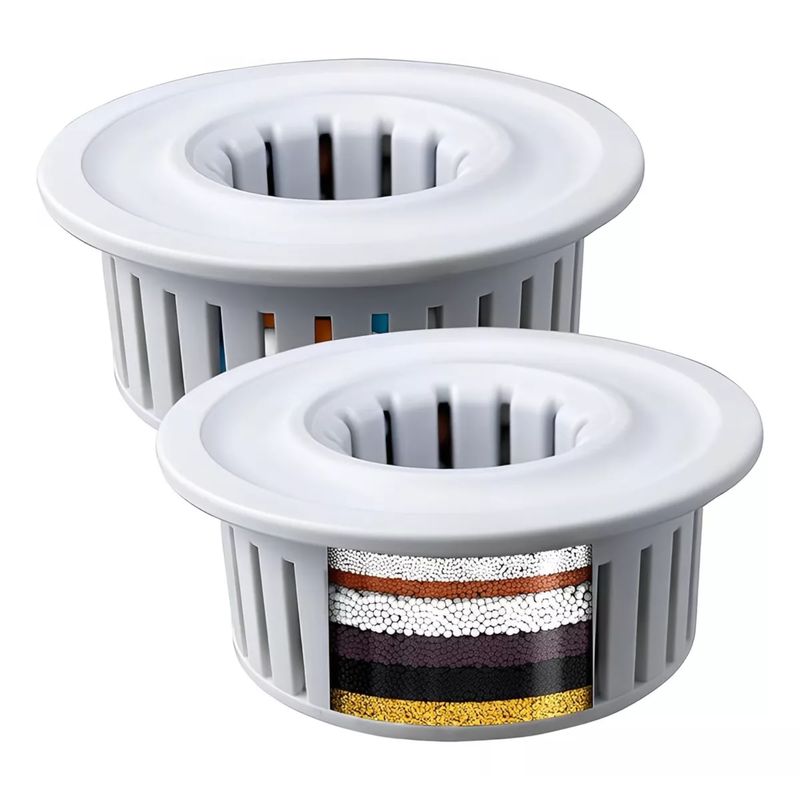MILOPTS - Repuesto Filtro Ducha Cartucho X2 Cabezal 7 Capas