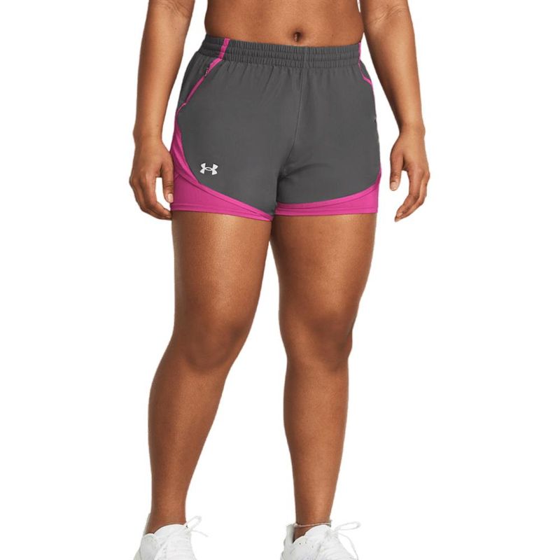 UNDER ARMOUR - Short Under Armour Fly By 2-In-1 Shorts Mujer-Gris