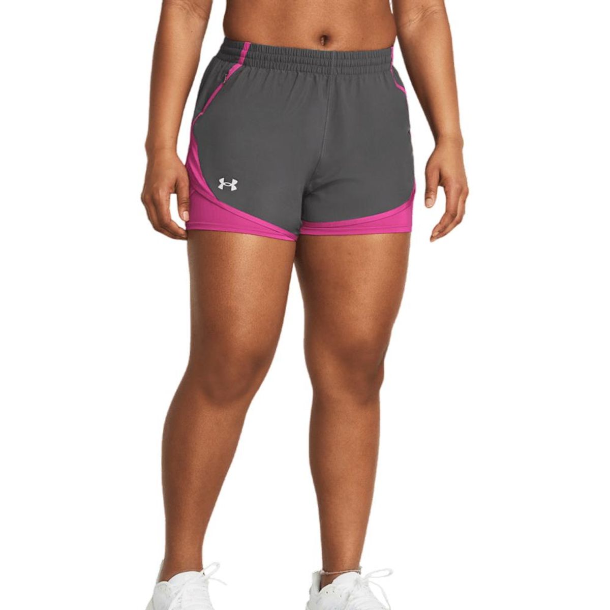 UNDER ARMOUR - Short Under Armour Fly By 2-In-1 Shorts Mujer-Gris