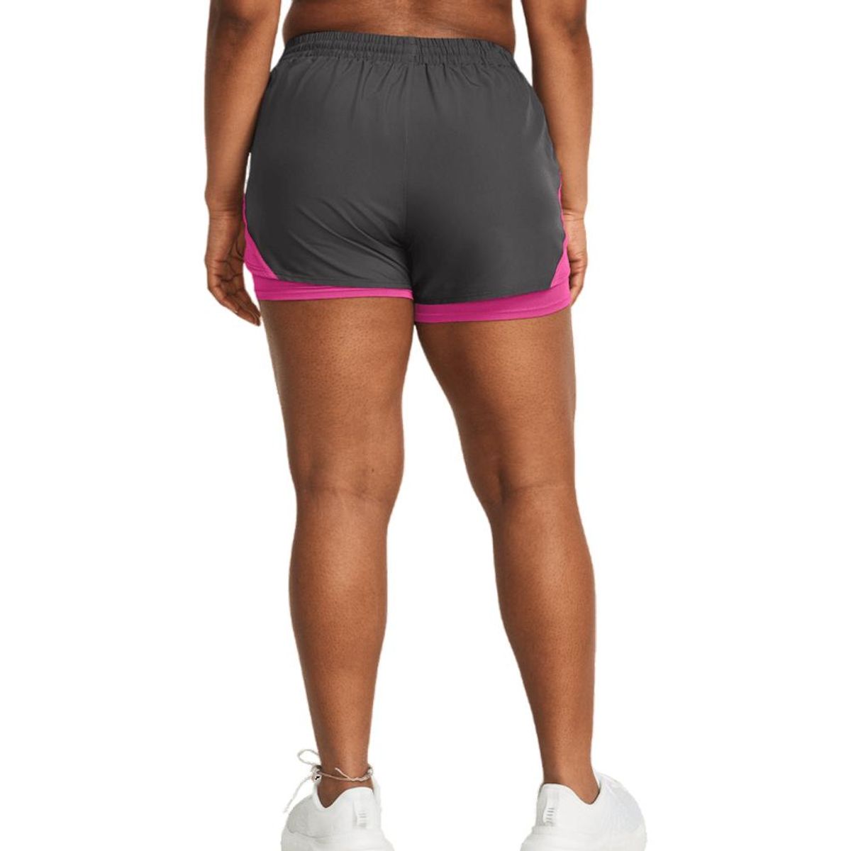 UNDER ARMOUR - Short Under Armour Fly By 2-In-1 Shorts Mujer-Gris
