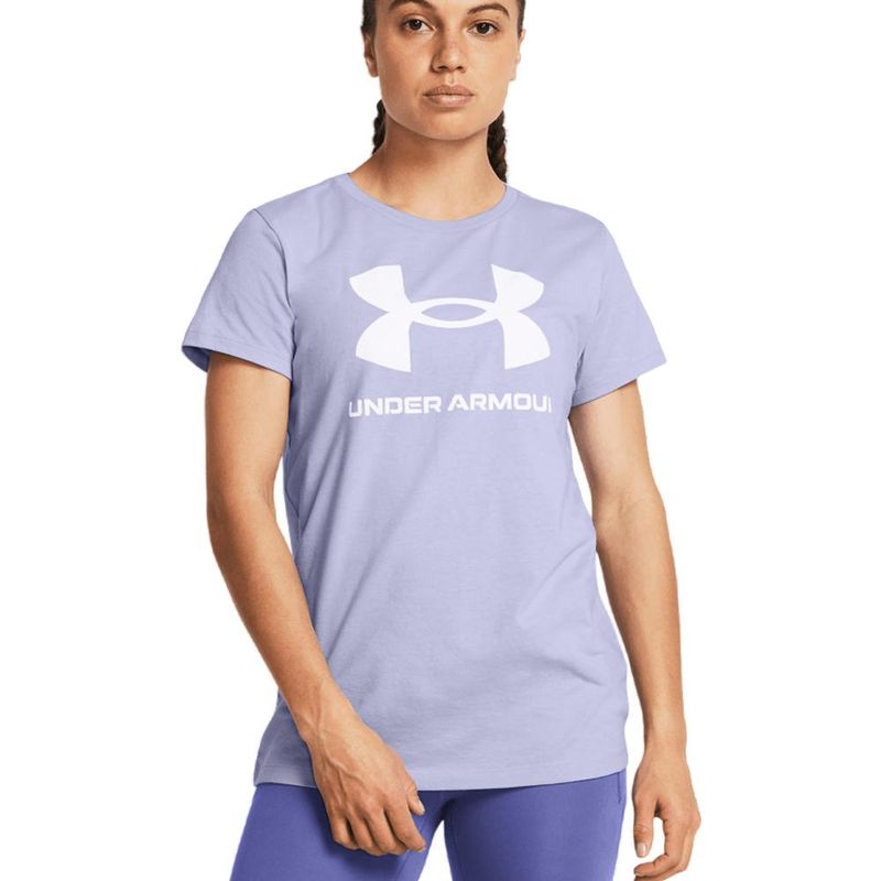 UNDER ARMOUR - Camiseta Under Armour Sportstyle Grap Mujer-Morado/Claro
