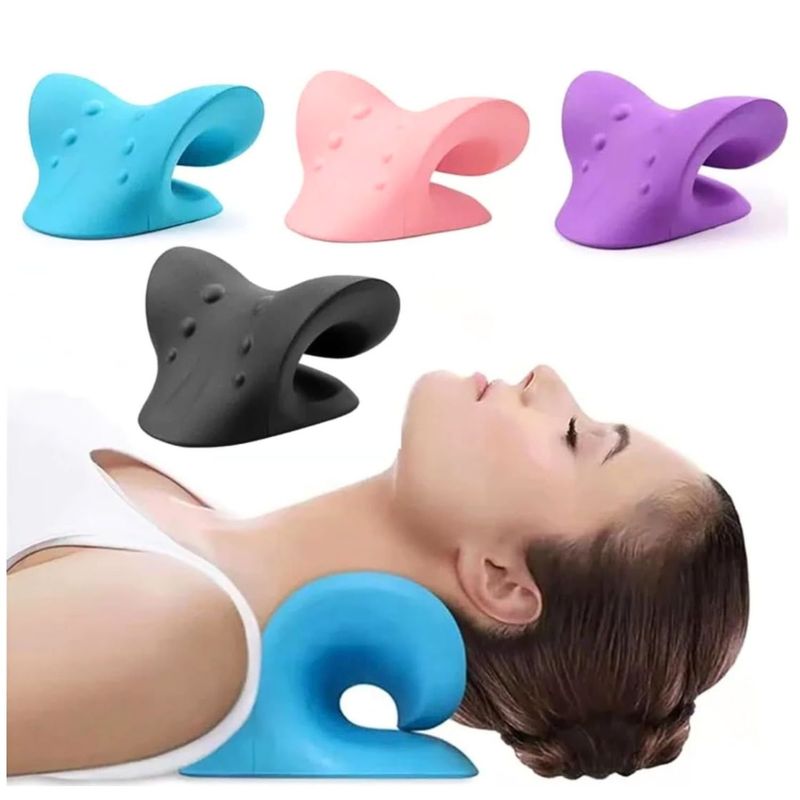 ONE PIXEL - Relajante Ergonómico para Cuello y Hombros Almohada Cervical Rosa.