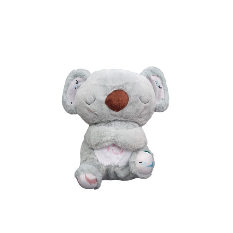 INFANTILES CAJUROMIX - Peluche Koala Gris Recargable Que Respira Con Luz Y Sonido
