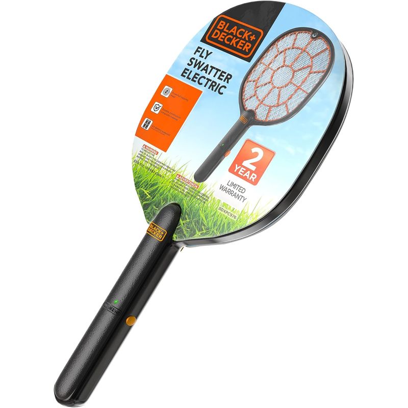 GENERICO - Raqueta Eléctrica Black+Decker Pilas Mata Zancudos Mosquitos