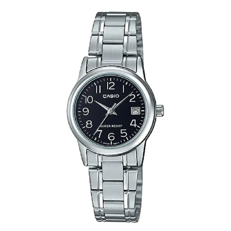 CASIO - Reloj Casio LTP-V002D-1B Original Dama Elegante - Plateado