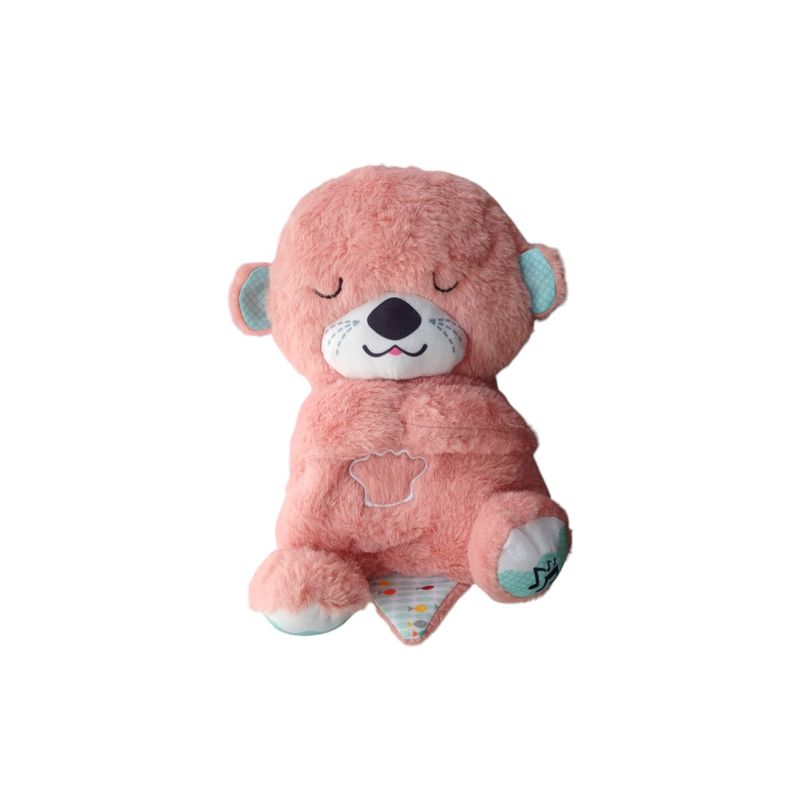 INFANTILES CAJUROMIX - Peluche Nutria Rosado Recargable Que Respira Con Luz Y Sonido