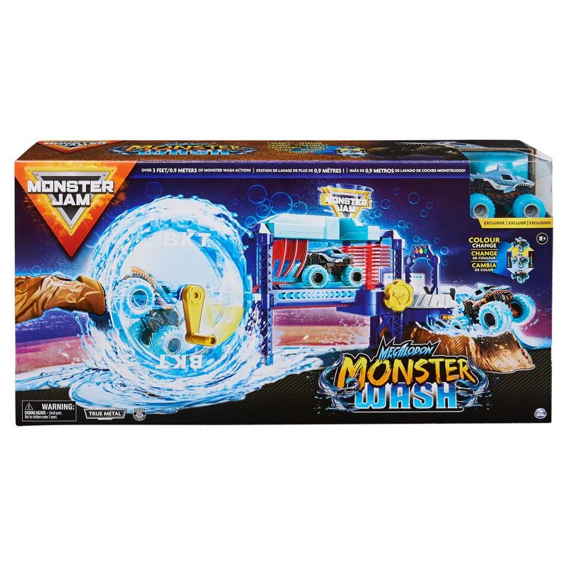 MONSTER JAM - Pista Monster Jam Set De Juego Megalodon Lavado De Carros