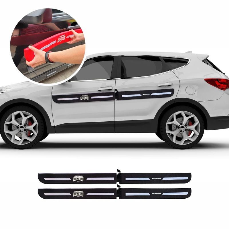 GENERICO - Antiportazos Protector Puertas Magnético Para Carro 4p Negro